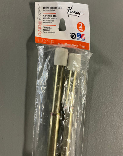 Kenney Tension Rod 2 pack (18”x28”) - Gold