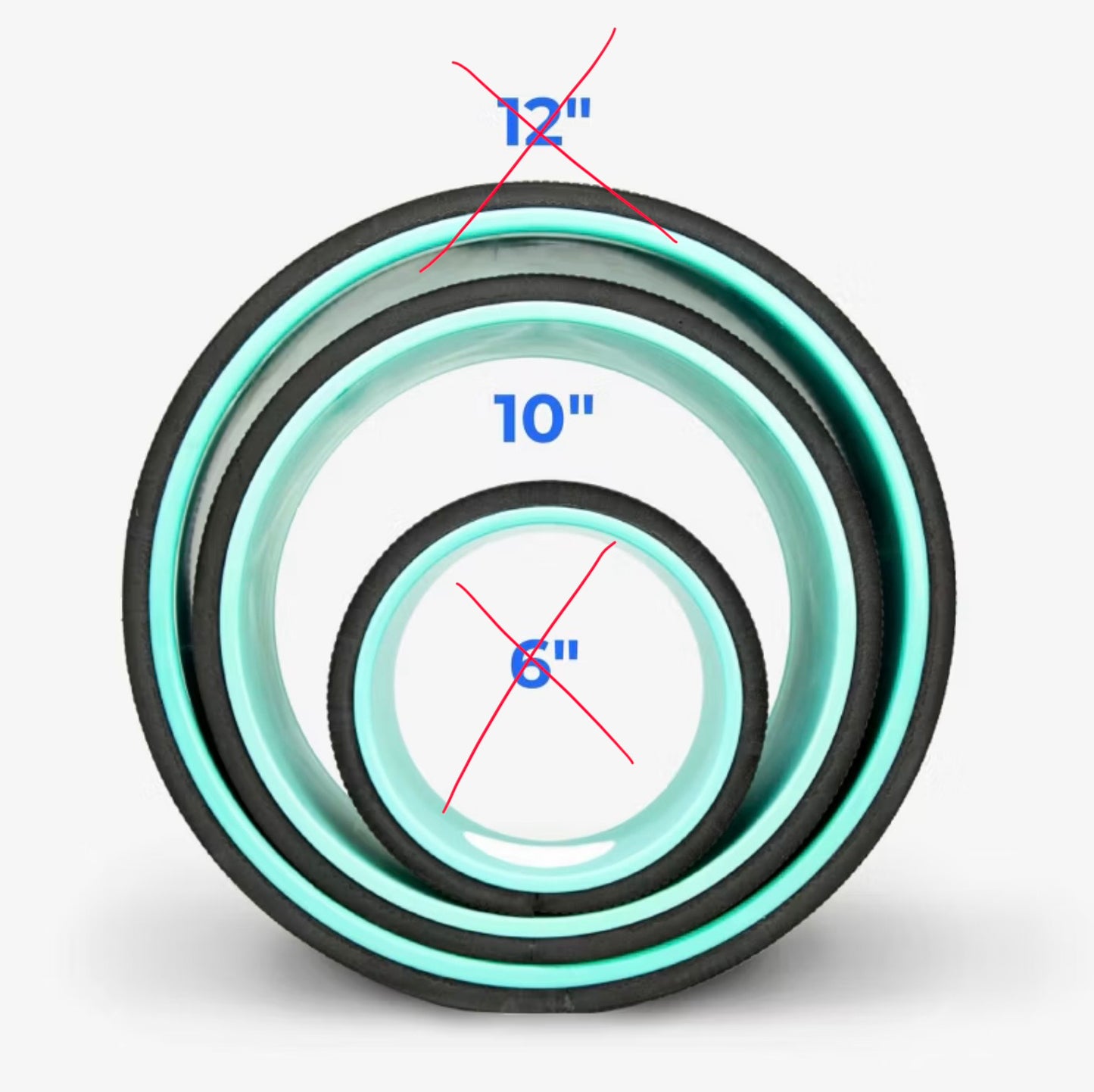 Chirp Wheel for Back and Neck Pain –  Plastic, EVA Foam, ABS, 500 lb Capacity - WHEEL SIZES 12” & 6” MISSING - Open Box