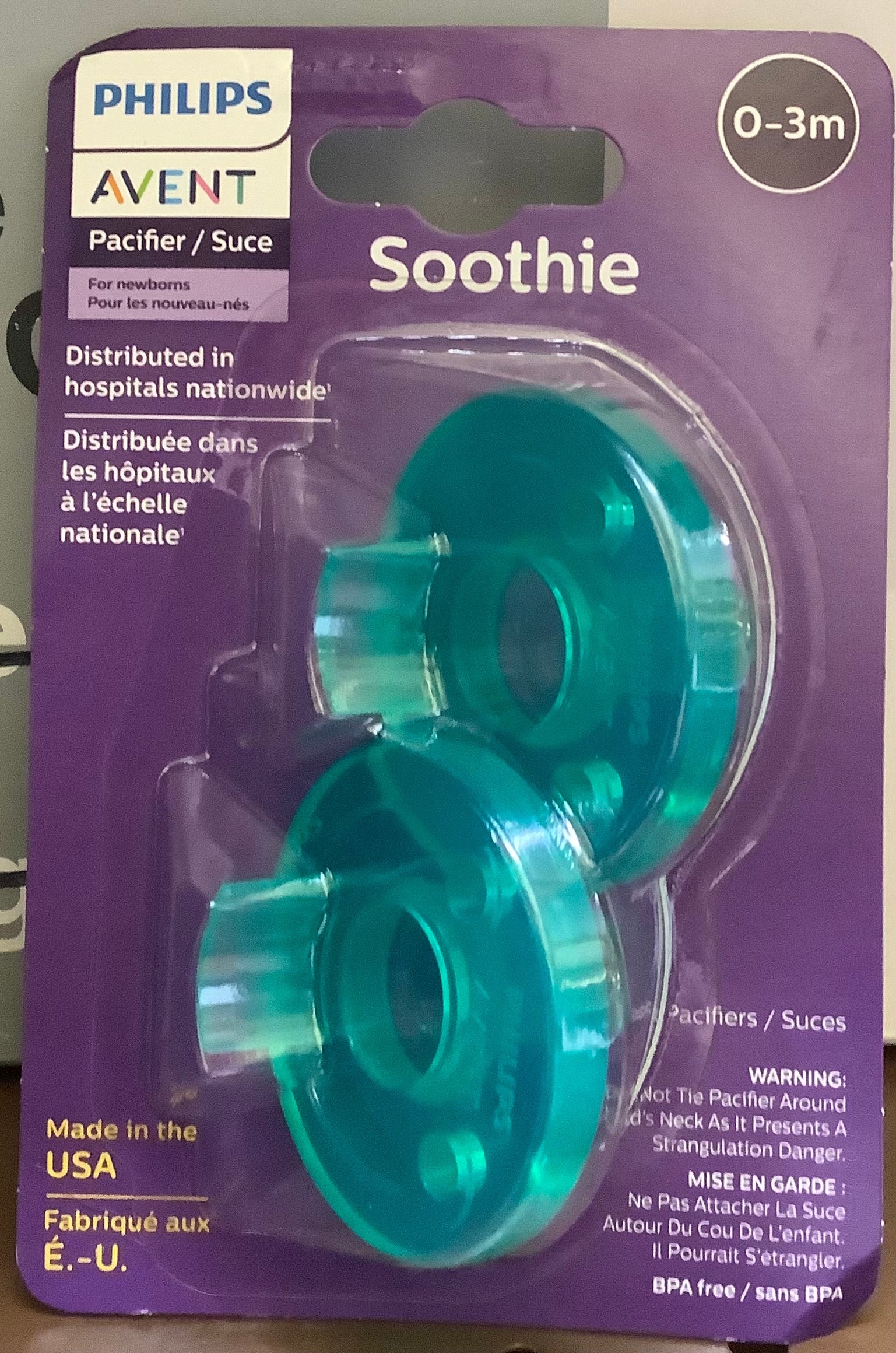 AVENT SUCETTES SOOTHIE 0-3M Garcon lot de 2 AVENT SUCETTES SOOTHIE 0-3M Garcon lot de 2