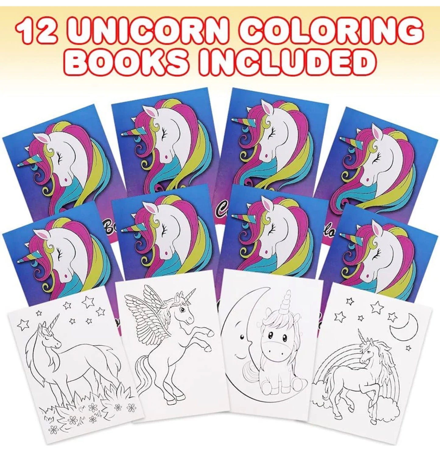 Mini Coloring Books - Set of 12 party favors