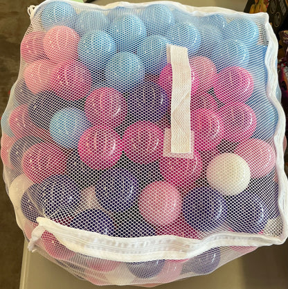 BalanceFrom Fitness 2.3 In Crush Proof Play Pit Balls w/ Storage Bag, PASTELS - NO COUNT