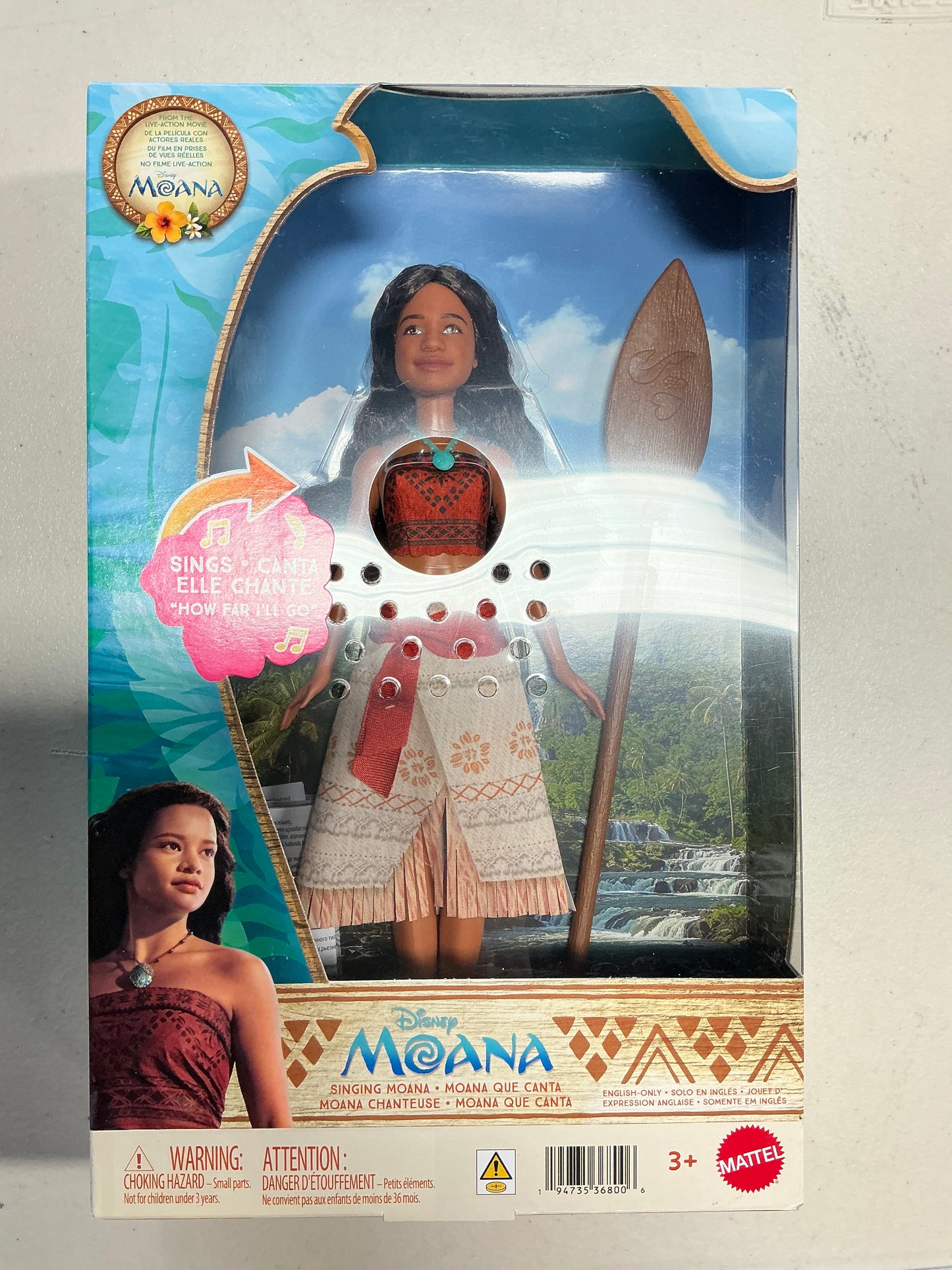 Mattel Disney Moana Singing Fashion Doll Sings “How Far I’ll Go” Inspired by Live Action Movie