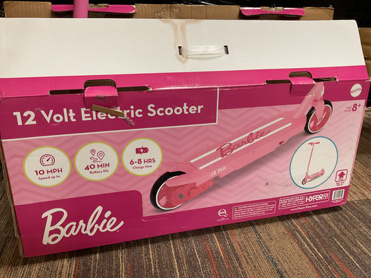 (CLEARANCE) Hyper Barbie Jammer Kids' Electric Scooter 12 Volt Battery Powered Scooter