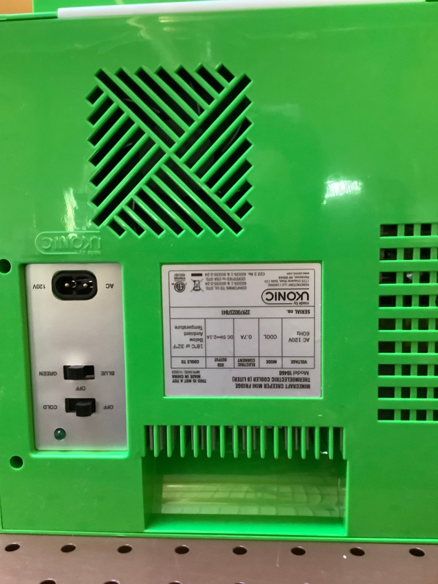 Minecraft Charged Creeper Figural Mini Fridge