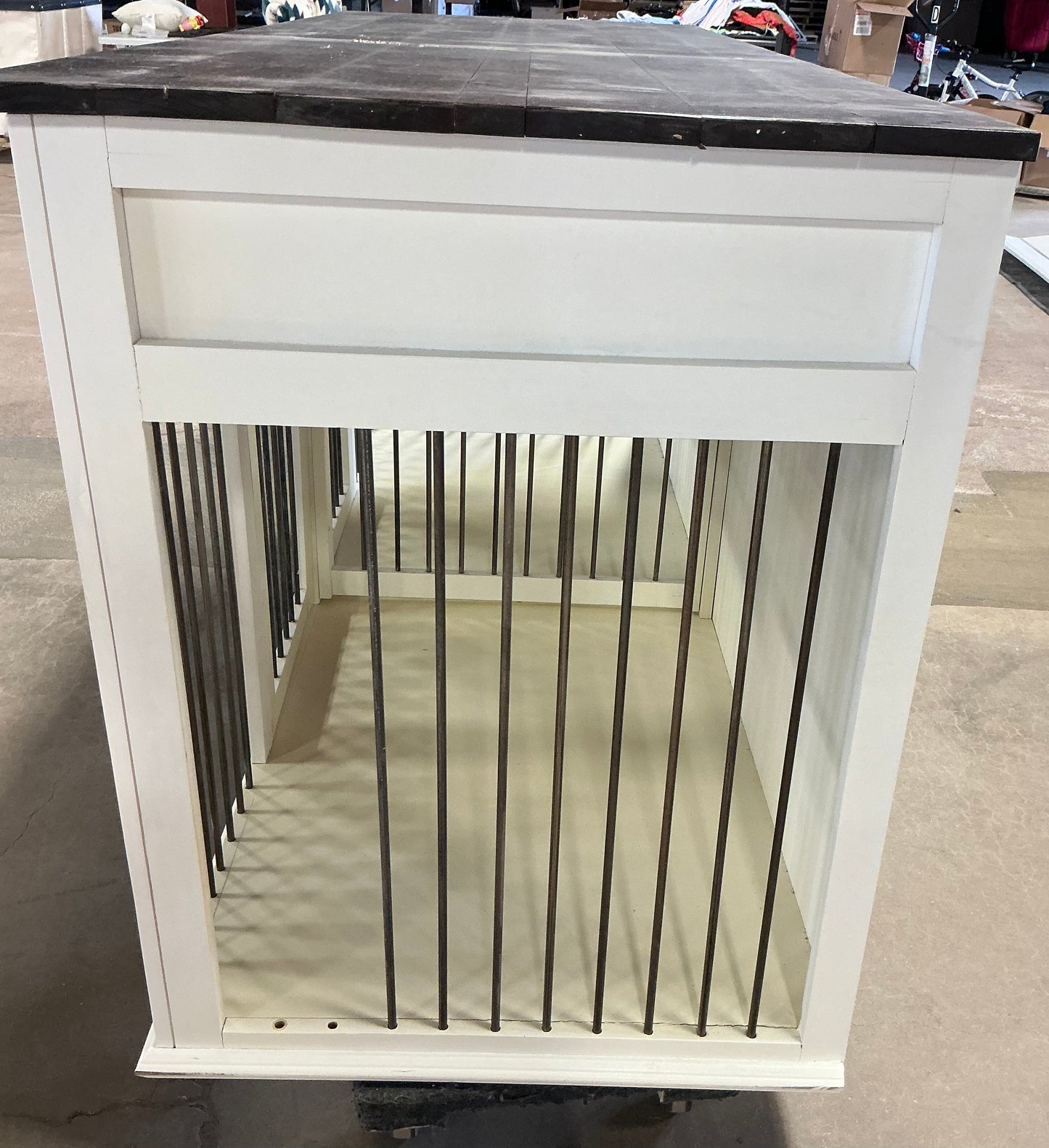 THRIFTY 70 - Large Dog Crate And Divider - Open Box - USED/DAMAGED, MISSING BARS (See Pictures)- FINAL SALE- NO RETURNS - AS IS