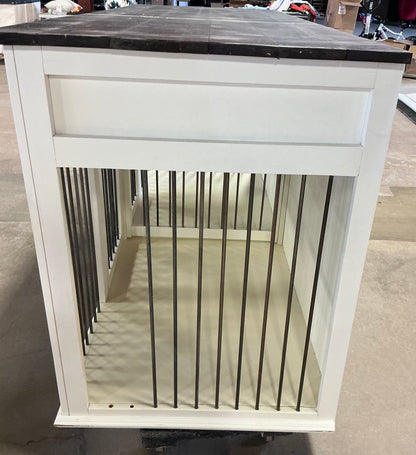 THRIFTY 70 - Large Dog Crate And Divider - Open Box - USED/DAMAGED, MISSING BARS (See Pictures)- FINAL SALE- NO RETURNS - AS IS