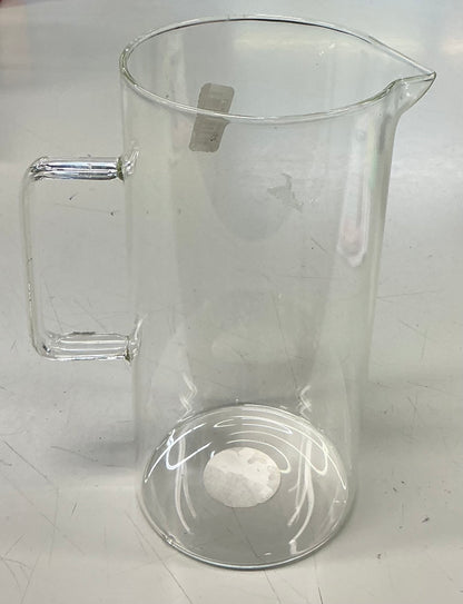 THRIFTY 70 - 84.5 fl oz Glass Beverage Pitcher - MISSING Wood Lid (see pictures )- Threshold™: Dishwasher-Safe, Cadmium-Free, Cold Drink Server Open Box - USED (See Pictures)- FINAL SALE- NO RETURNS - AS IS