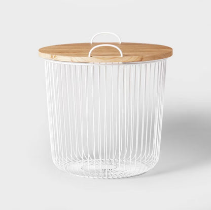 Wire Kids' Storage Floor Bin - White - Minor Cosmetic Damage (see pictures)