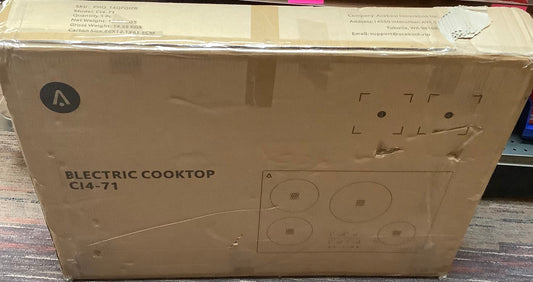 30.3 x 20.5 in. Built-in Induction Electric Cooktop in Black Stove Top with 4 Modular Burners Ceramic Glass