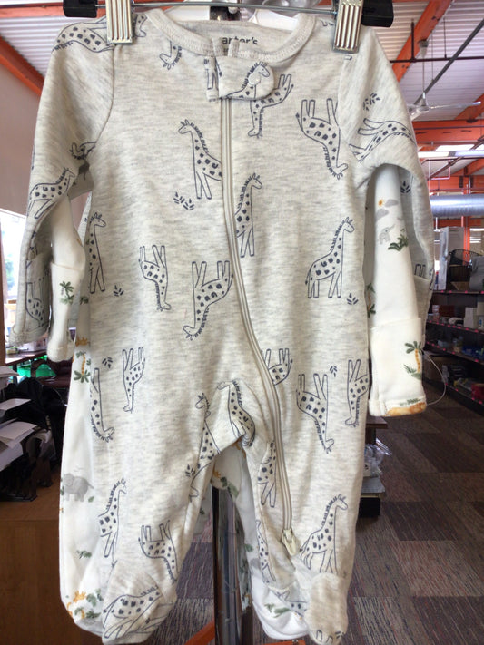 2 way Zipper Onesie - 2Set - Newborn
