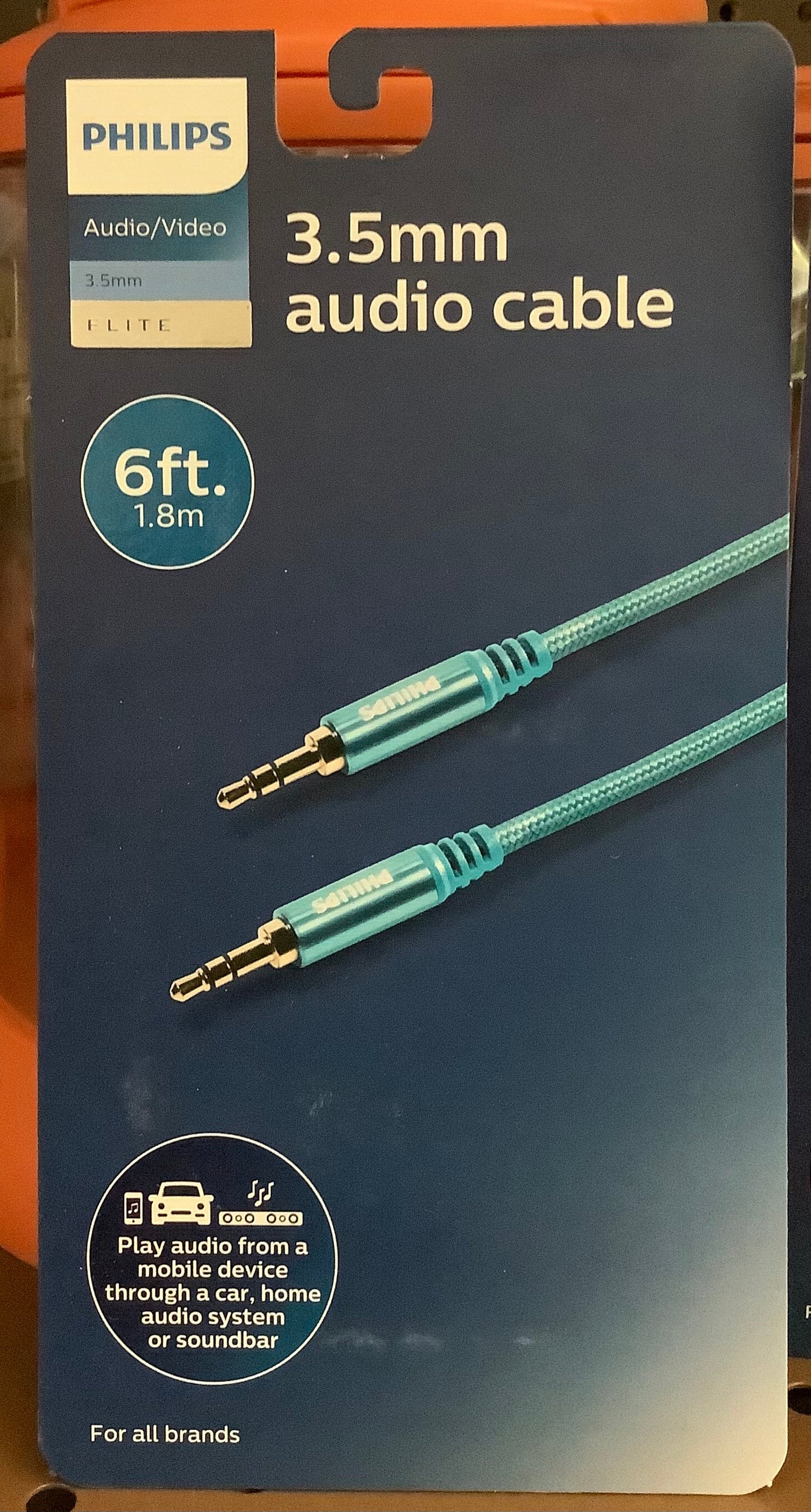 Philips 3.5mm Audio Cable 6ft