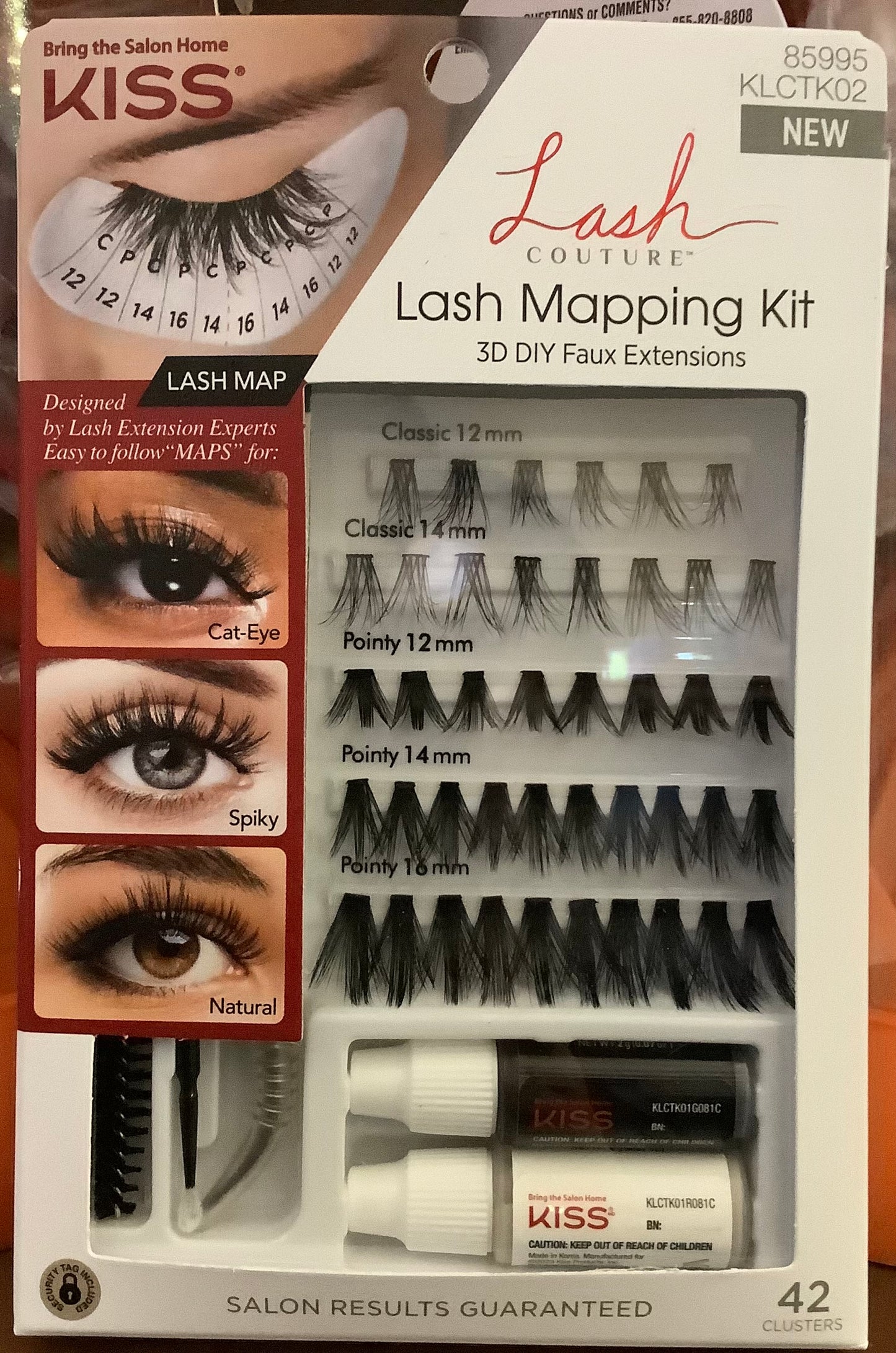 KISS Products Lash Couture 3D DIY False Eyelashes Kit - Lash Mapping - 50ct