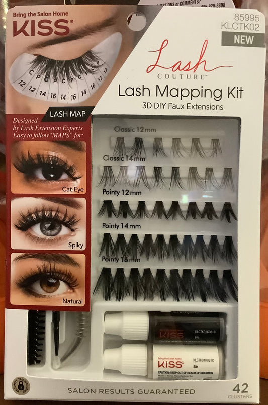 KISS Products Lash Couture 3D DIY False Eyelashes Kit - Lash Mapping - 50ct