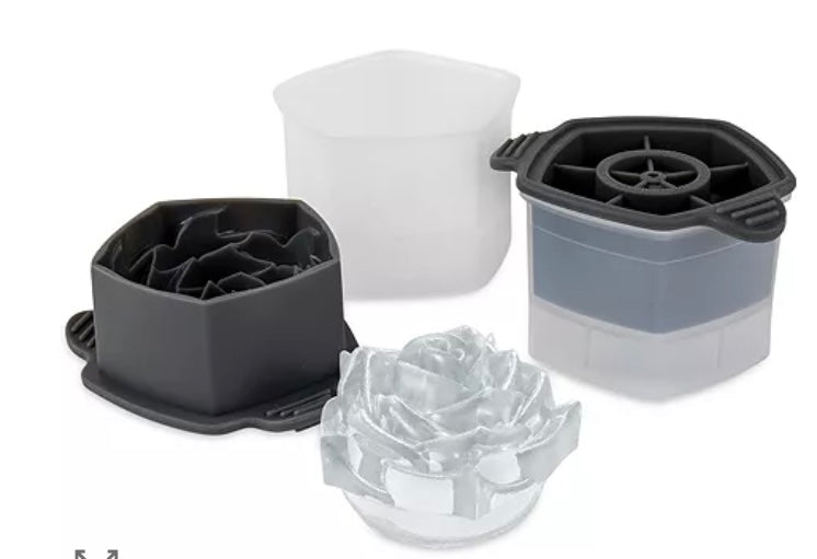 CLEARANCE - FINAL SALE - Rose Ice Mold, Set of 2