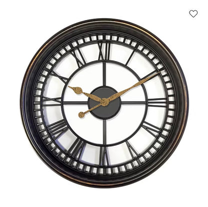 Westclox 20" Round Roman Numeral Wall Clock - Out of Box (see pictures) - Batteries not included
