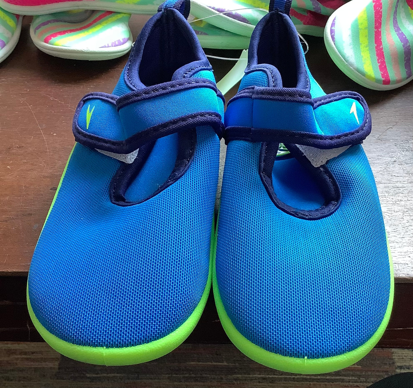 (Clearance)FINAL SALE Kid’s Sizes Speedo Strap-Blue/Lime Green