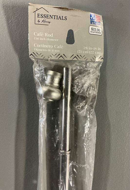 Kenney Cafe Rod (28”x48”) - Satin Silver