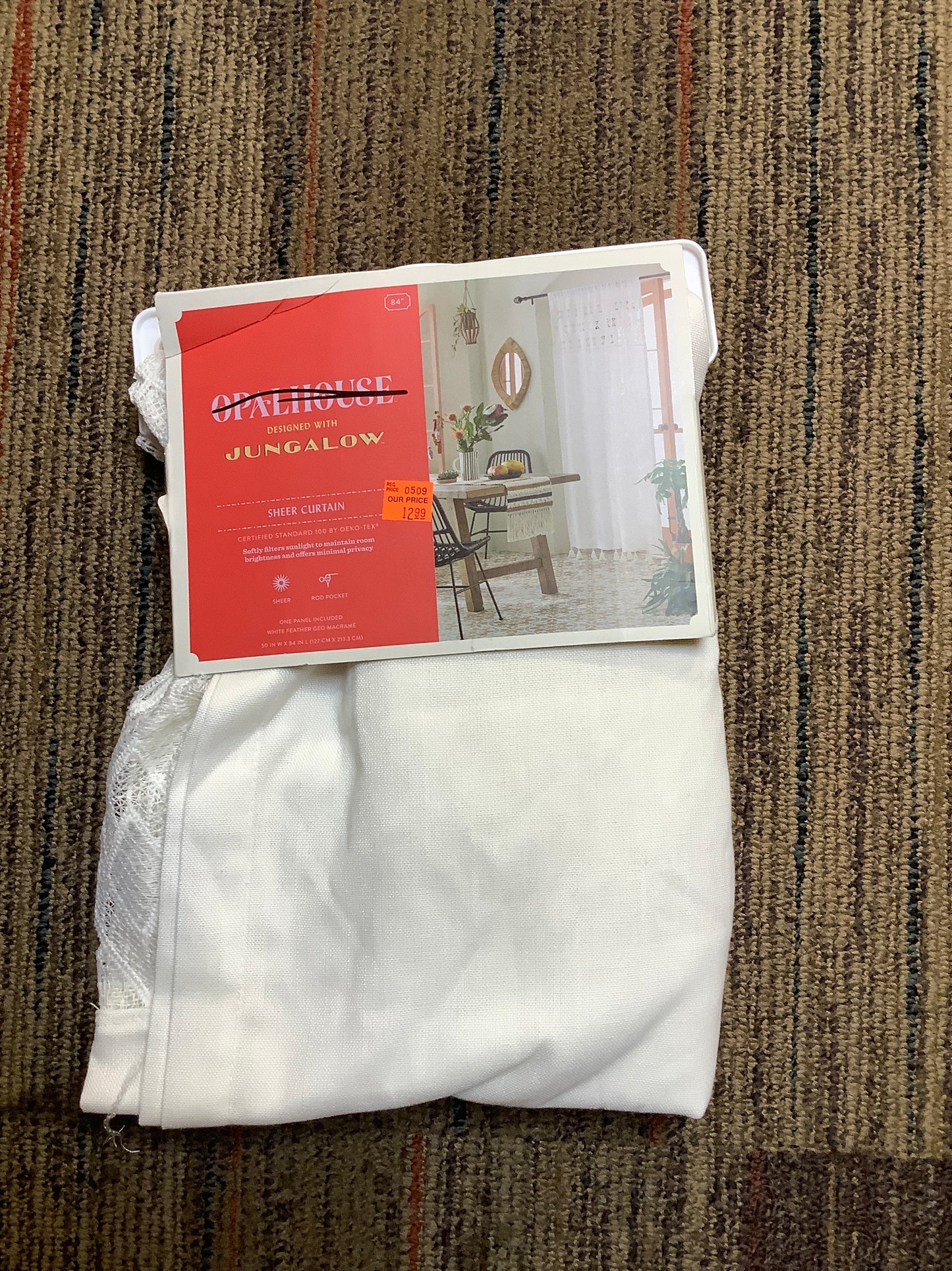 (Clearance) White Sheer Curtain