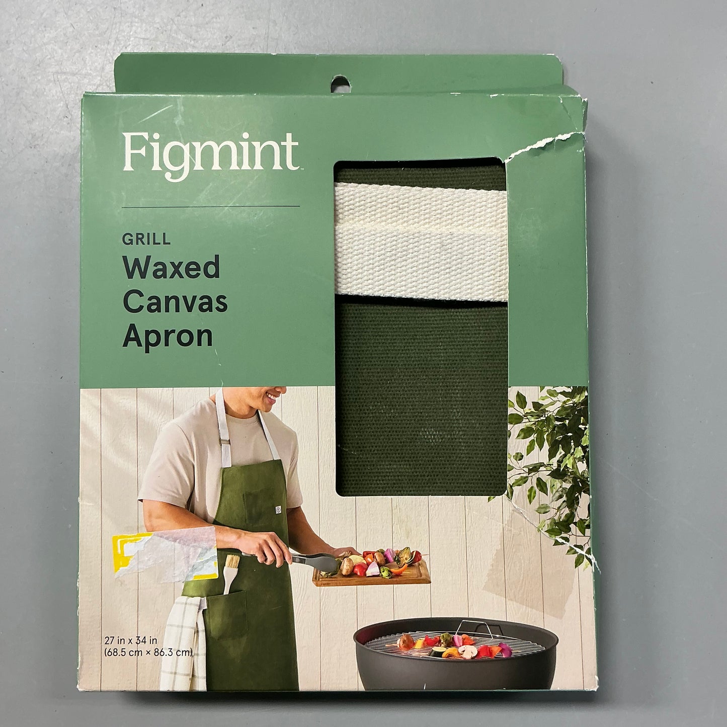 Figmint - Grill Waxed Camvas Apron - Green - Damaged Box (see pictures)
