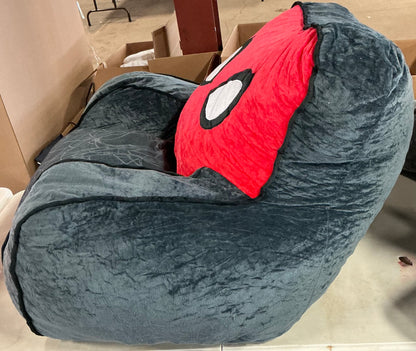 Spider-Man Kids' Compressed Foam Plush Chair Gray - Out of Package (Back rest on chair is out of shape, see pictures )