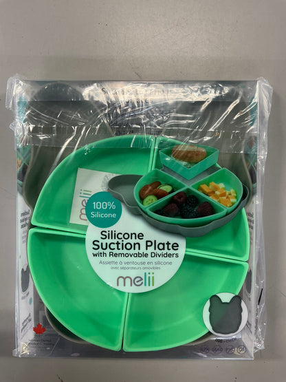 Melii - Silicone Suction Plate with Removable Dividers
