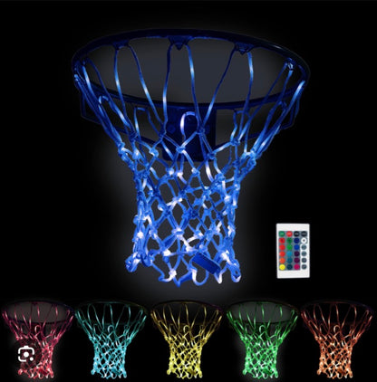 Rukket Sports - Replacement Basketball Net, Color Changing Remote, Heavy Duty LED Replacement Basketball Net Fits Outdoor Indoor 12 Loop Rims