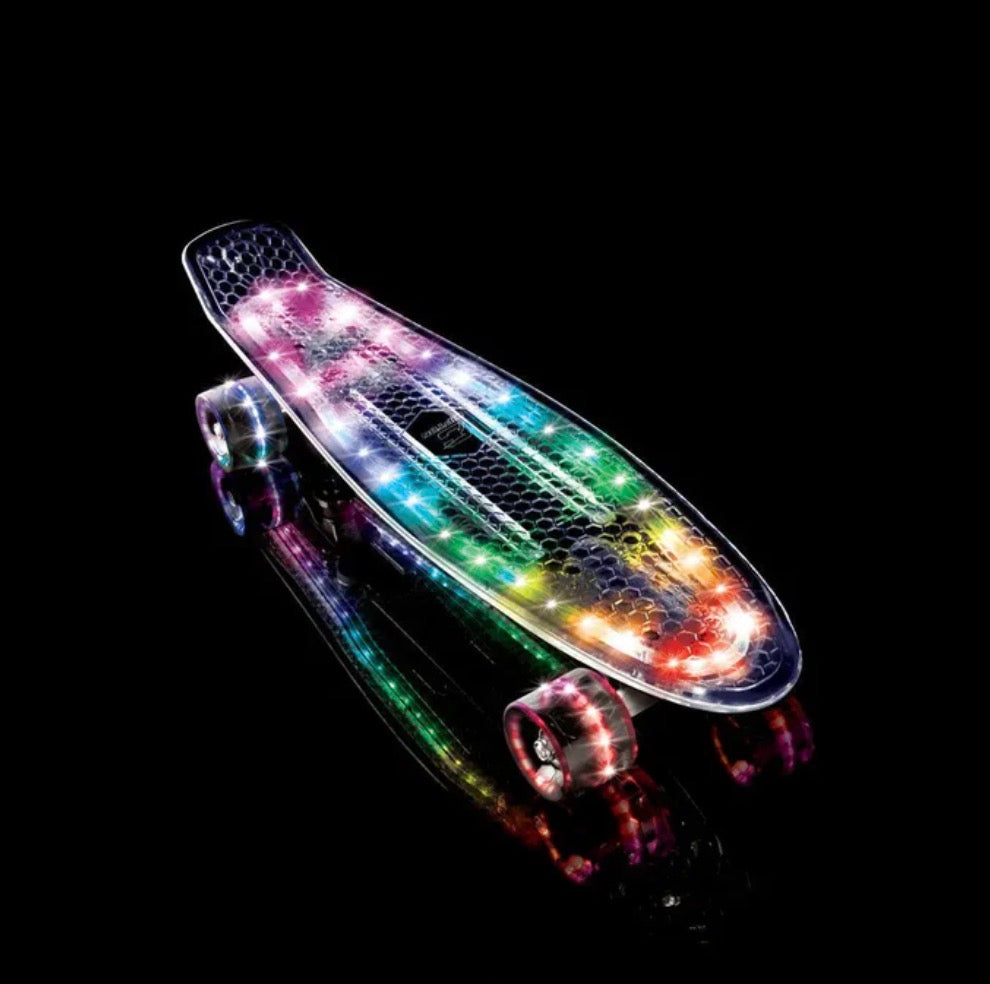 THRIFTY 70 - Cipton LED Light Up Translucent  22.5” Skateboard - Open Box - USED (See Pictures)- FINAL SALE- NO RETURNS - AS IS
