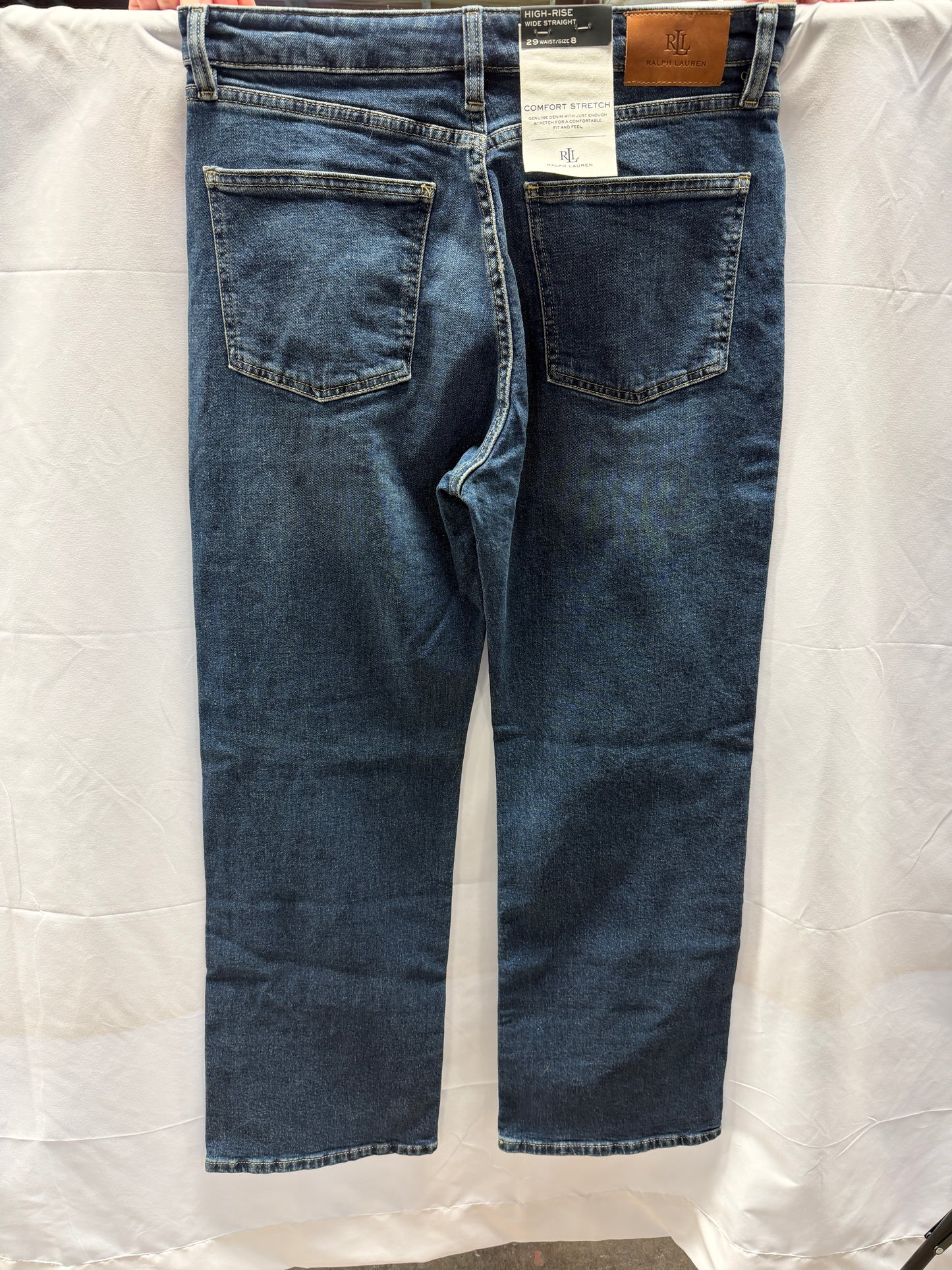Womens Ralph Lauren High Rise Wide Straight - Size 8
