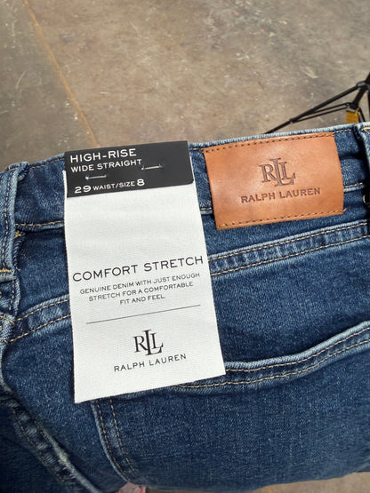 Womens Ralph Lauren High Rise Wide Straight - Size 8