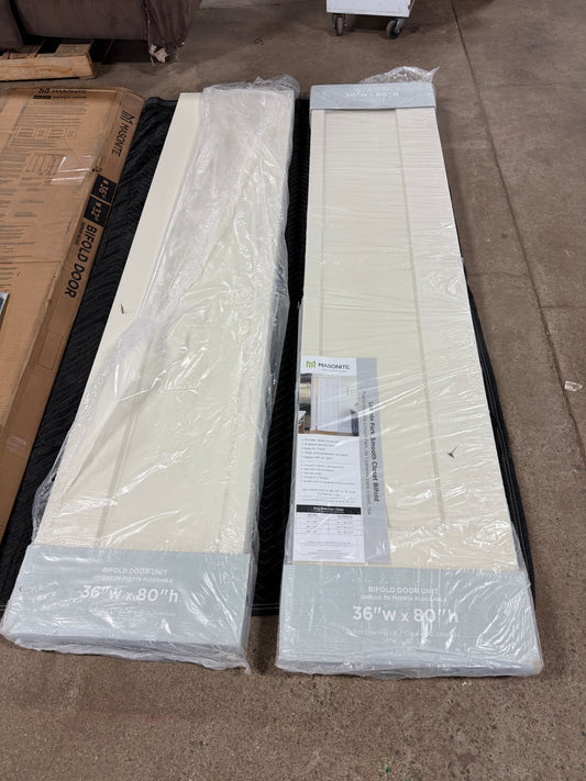 Thrifty 70 - Bifold Doors Set of 2, Color Off white, 36 x 80