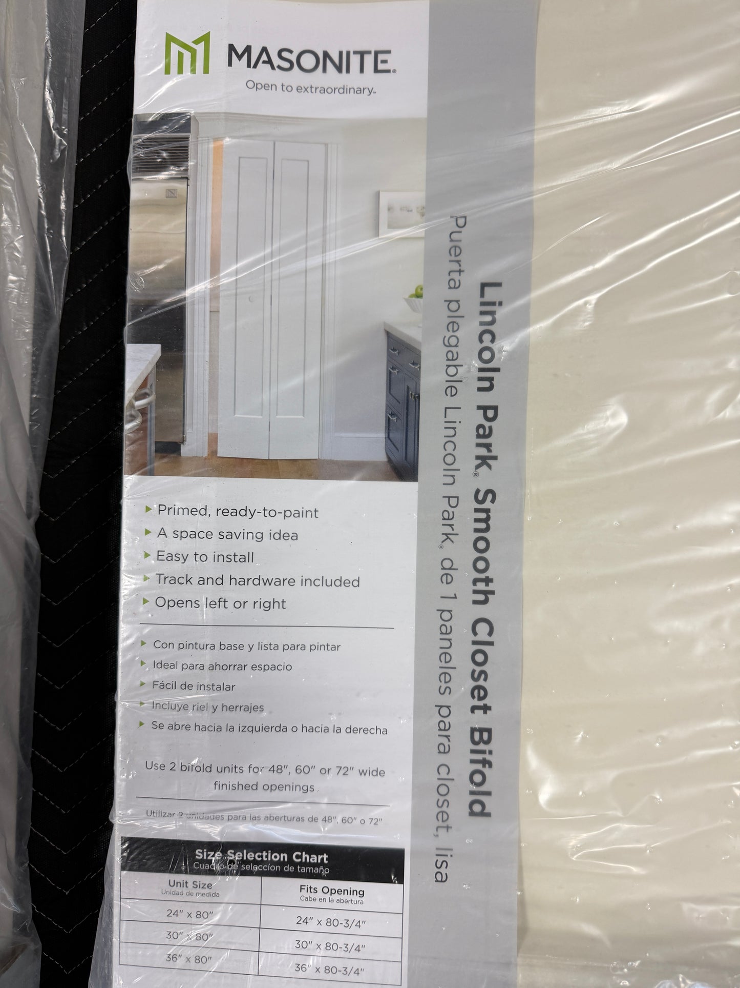 Thrifty 70 - Bifold Doors Set of 2, Color Off white, 36 x 80