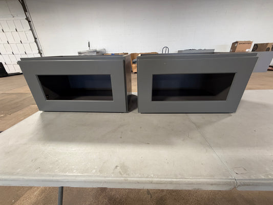 Wall Cabinet Set of 2, Gray Color, Glass not included