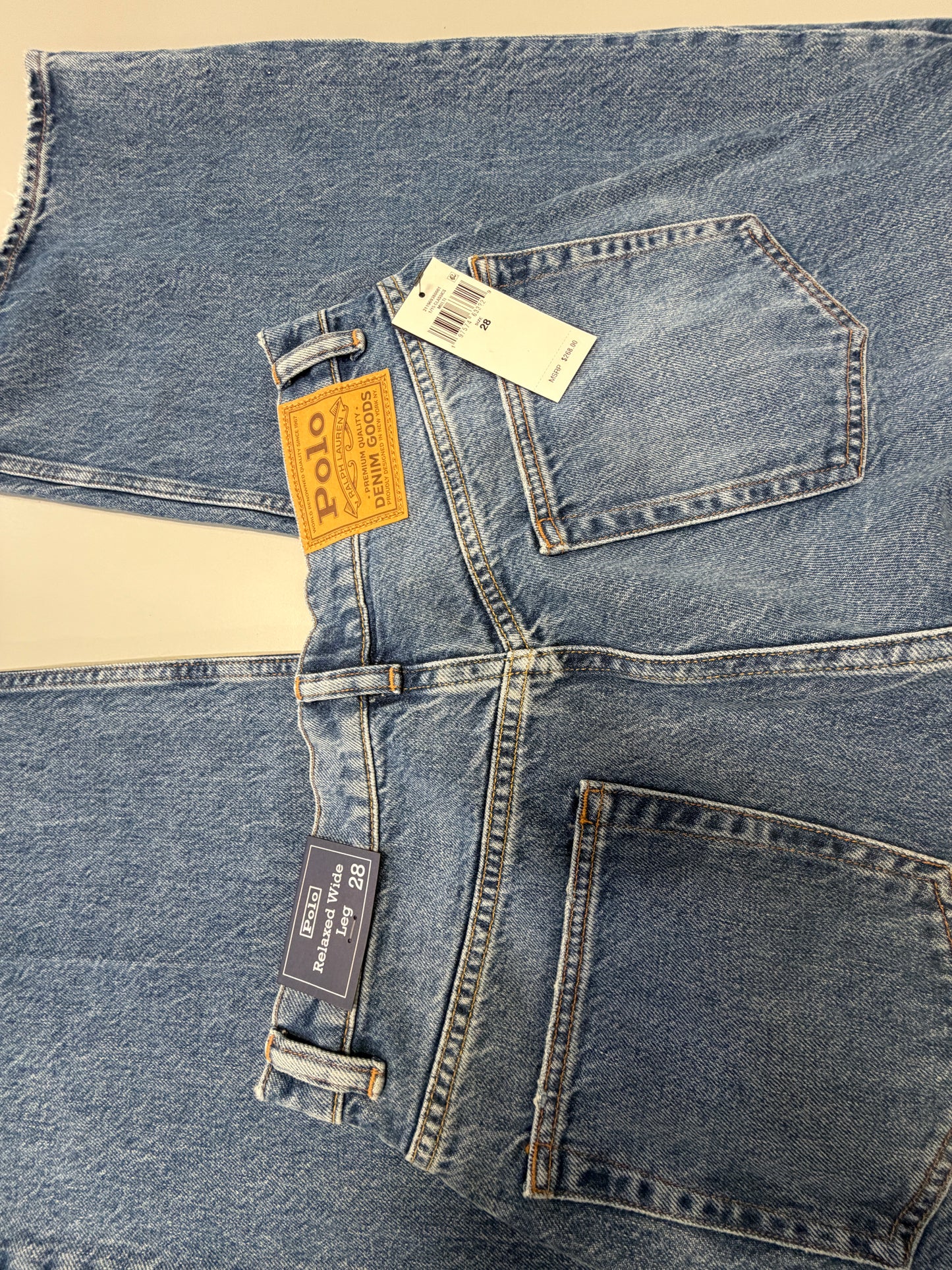 Womens Polo Ralph Lauren 1/15 Classic Relaxed Wide Leg Jeans - Size 28
