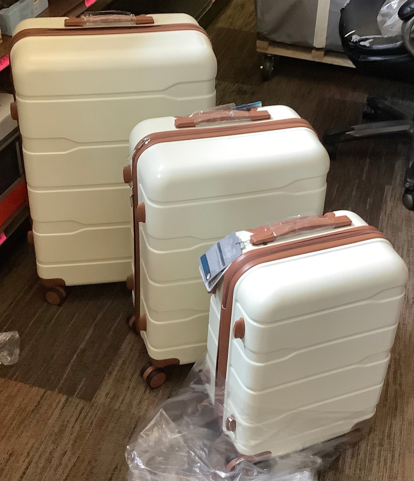 SKONYON 3 Piece Hardshell Luggage Sets Checked Spinner
PC & ABS Suitcase with YKK Zipper and TSA Lock