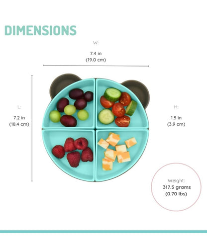 Melii - Silicone Suction Plate with Removable Dividers