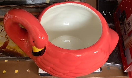 Ceramic Flamingo Planter