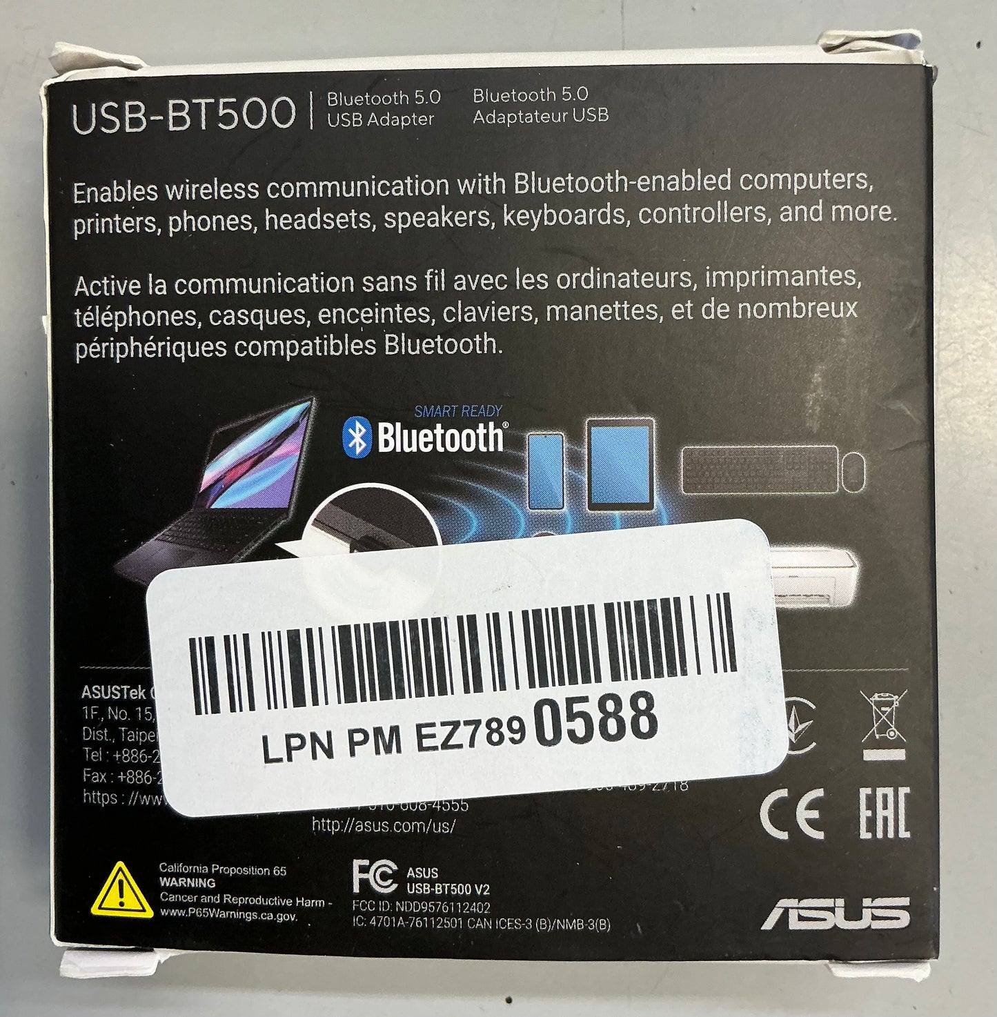 ASUS Bluetooth 5.0 USB-BT500 Adapter - Open Box