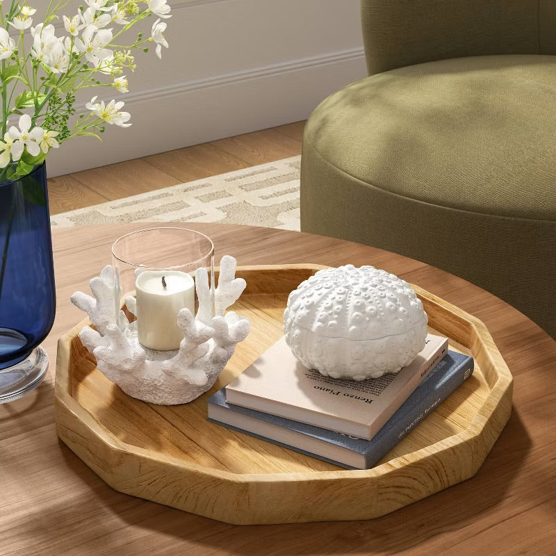 15" Bleached Wood Tray - Threshold™