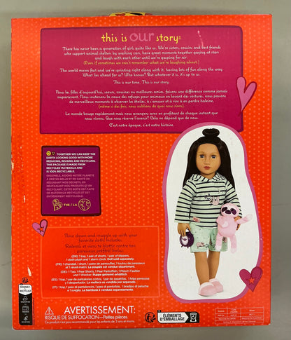 Sleepy Sloth - Pajama Outfit & Plush for 18-inch Dolls - DAMAGED BOX (SEE PICTURES) - DOLL NOT INCLUDED