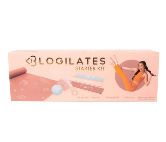 Blogilates Starter Fit Kit: Yoga Mat, Strap & Exercise Band for Core Muscles - Damaged Box (see pictures)