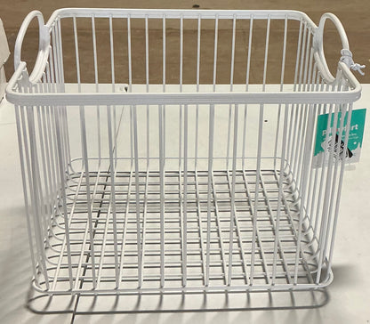 Medium Stackable Kids' Storage Wire Bin - WHITE