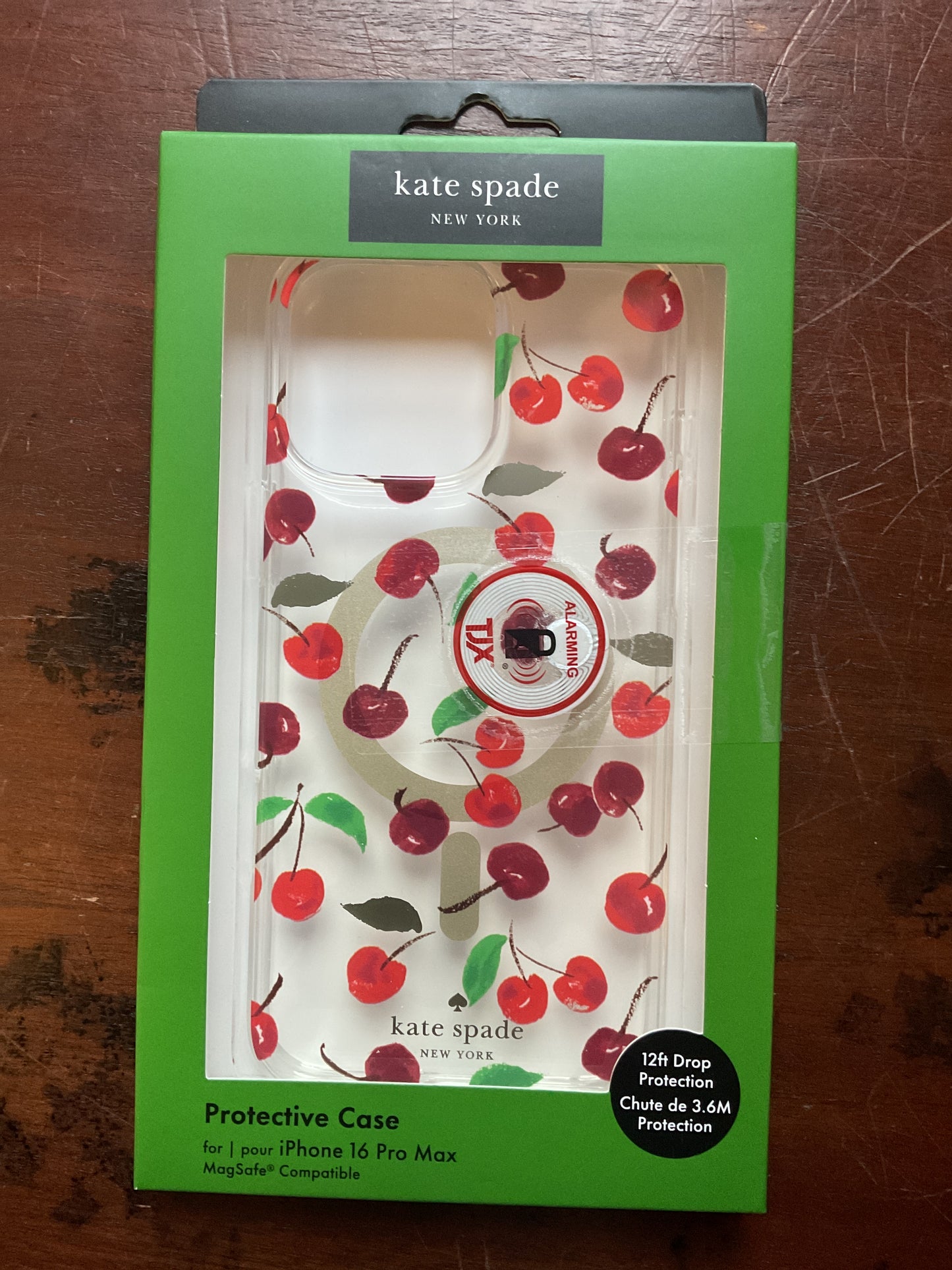 CLEARANCE - Kate Spade New York Protective Case for iPhone 16 Pro Max - MagSafe Compatible - Cherry Design