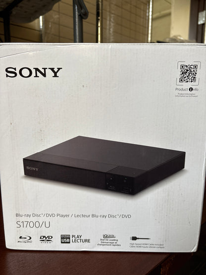 Sony BDP-S1700U Blu-ray Player with DVD Upconversion and HDMI cable