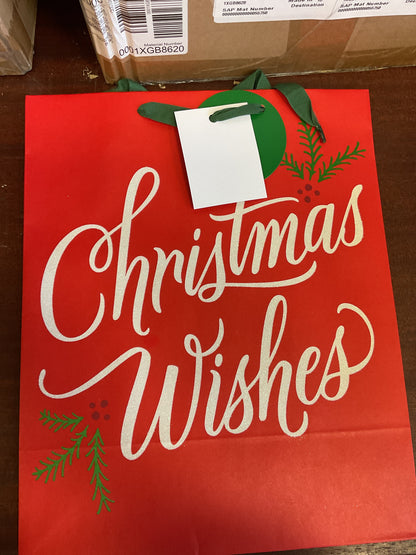 Christmas “Christmas Wishes” Gift Bag