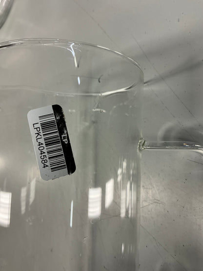 THRIFTY 70 - 84.5 fl oz Glass Beverage Pitcher - MISSING Wood Lid (see pictures )- Threshold™: Dishwasher-Safe, Cadmium-Free, Cold Drink Server Open Box - USED (See Pictures)- FINAL SALE- NO RETURNS - AS IS