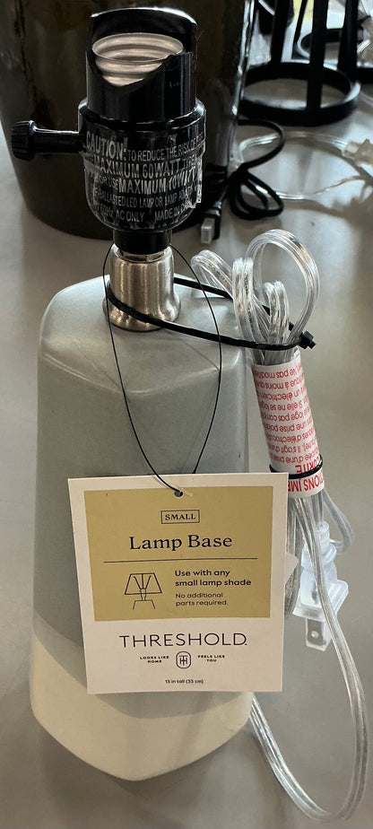 Dipped Ceramic Small Lamp Base - Blue/White - Threshold™: Cone Shape, No Assembly Required - Missing Shade - Minor Cosmetic Damage - AS IS (see pictures) - FOR PICKUP ONLY