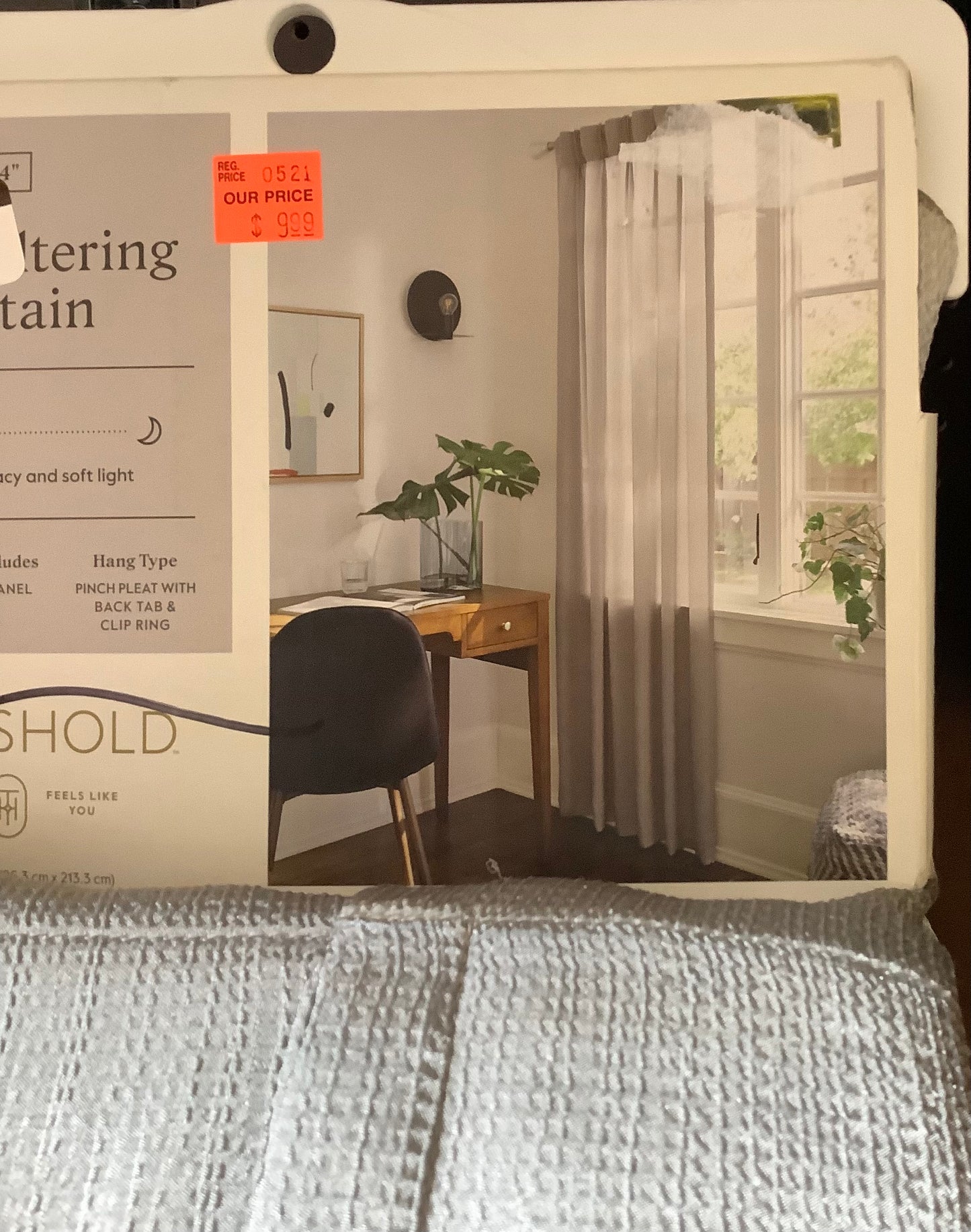 (Clearance)FINAL SALE 1-Panel Light Filtering Curtain