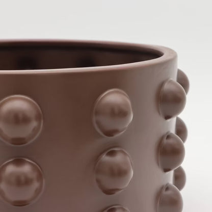 A.I.M 5" Raised Dot Textured Inventive Planter - Brown - FOR PICKUP ONLY