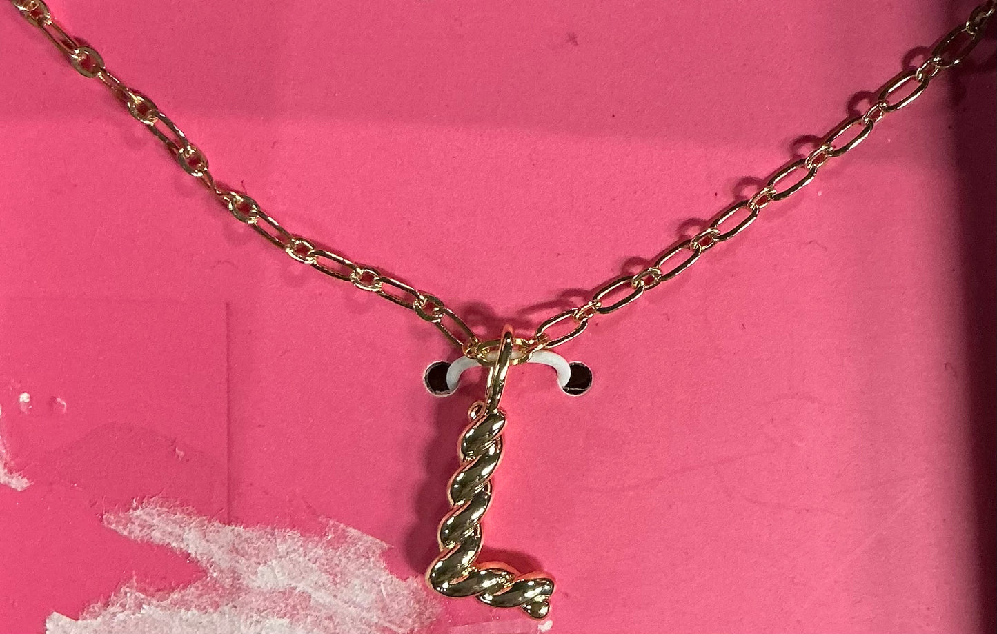 Gold Initial Necklace (AND) - Damaged Packaging (See Pictures)
