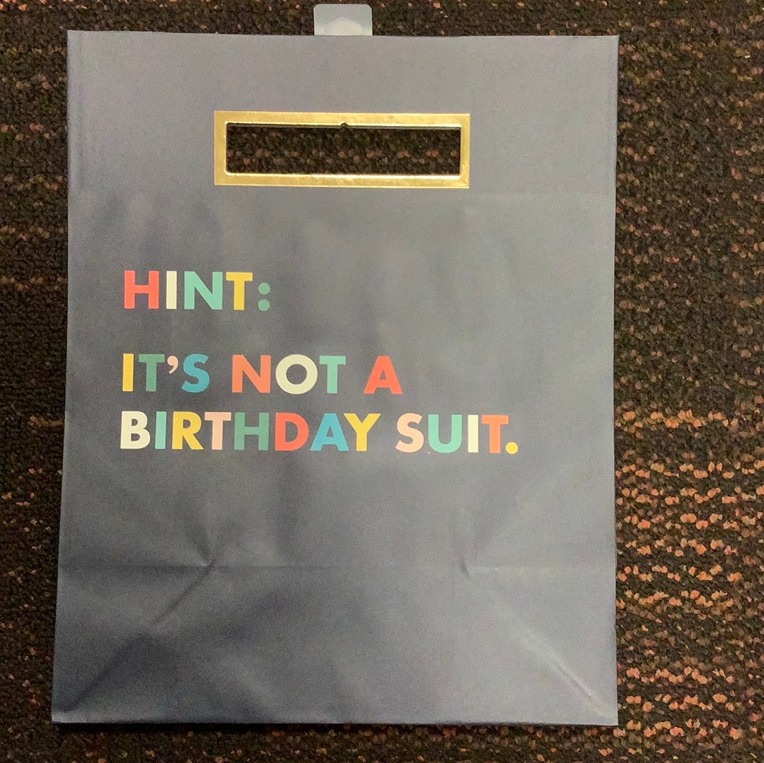 National Brand Hint It’s Not A Birthday Suit Gift Bag